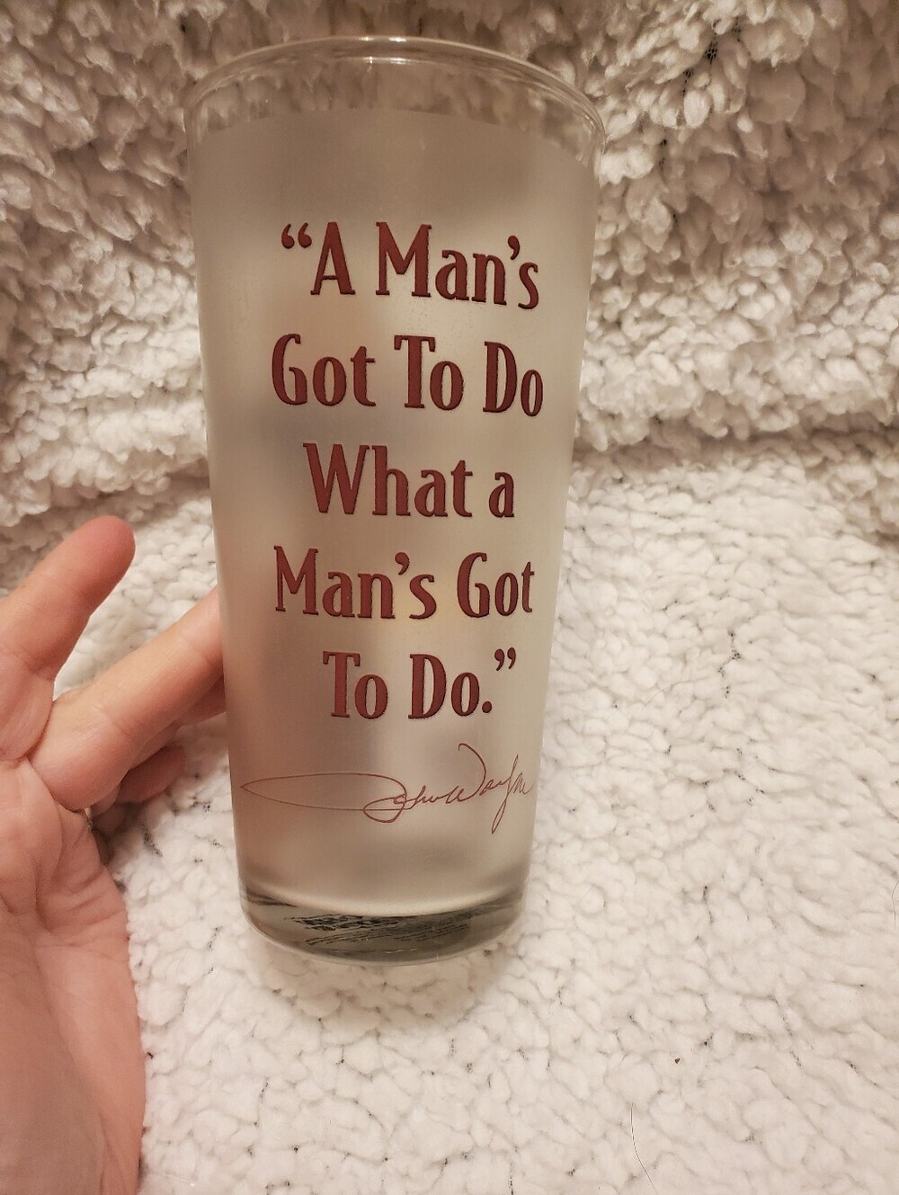 JOHN WAYNE Vandor JUICE GLASS Tall 5.5" - Picture 2 of 3